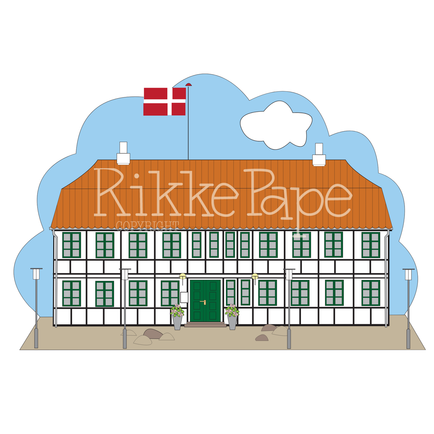 Udsnit af 9800 - Købmand Riis' Gård