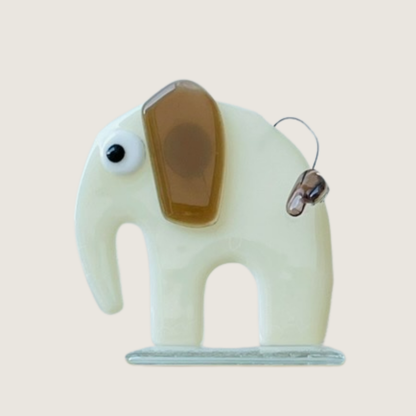 Elefant Cremefarvet