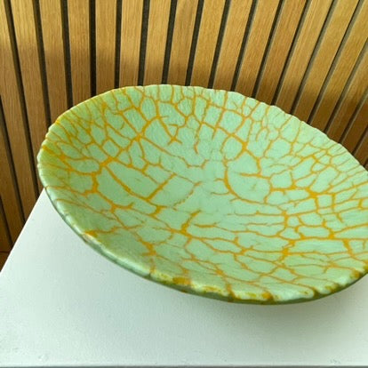 Unika glasskål 5. Mintgrøn / morgenfrue gul