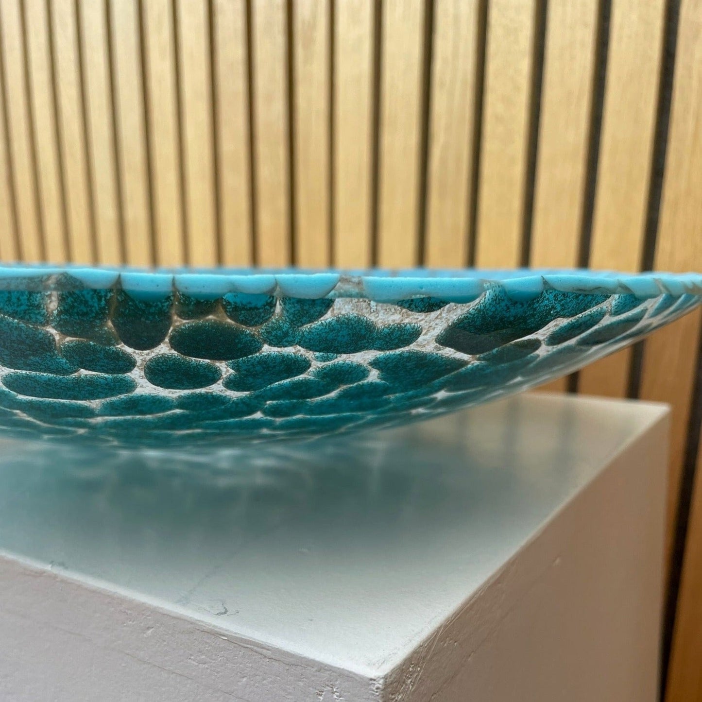 Unika glasskål 11. turkis /fransk vanille