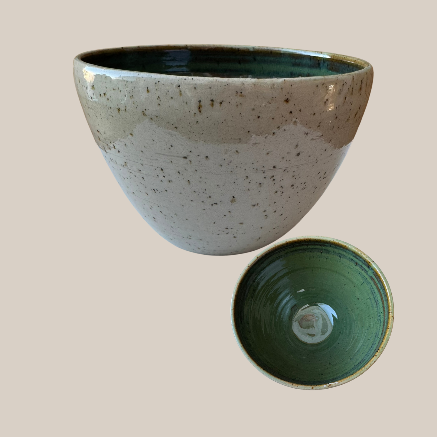 Keramik skål nr.58-grøn