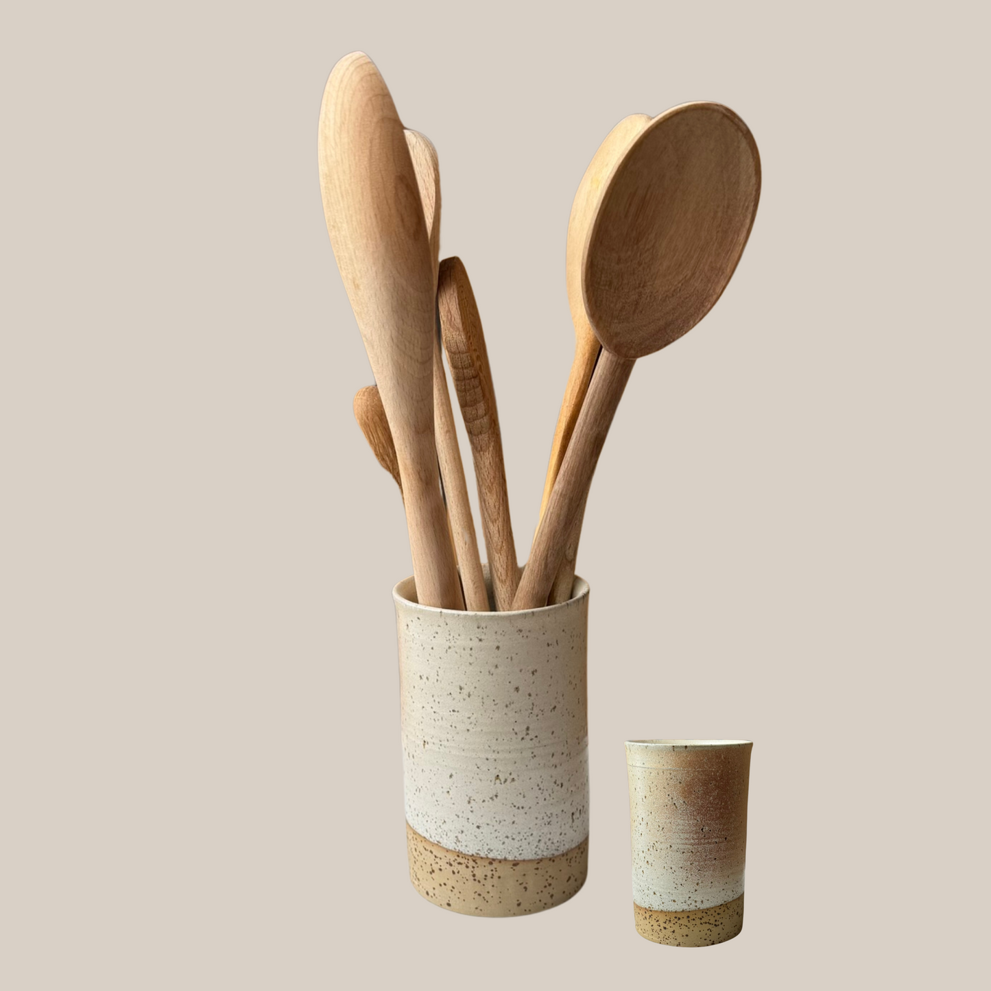 Keramik krukke-beige