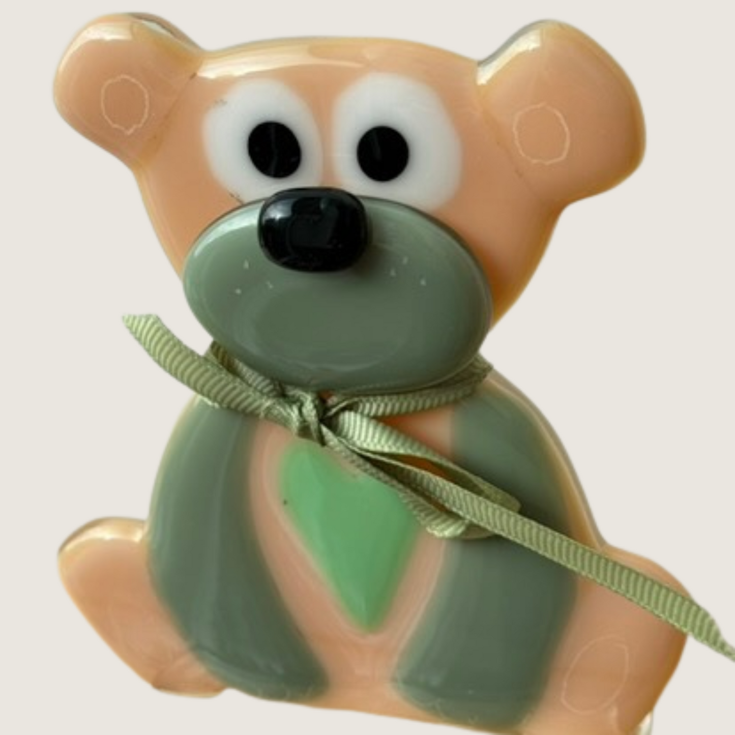 Bamse Ferskenfarvet med grønt