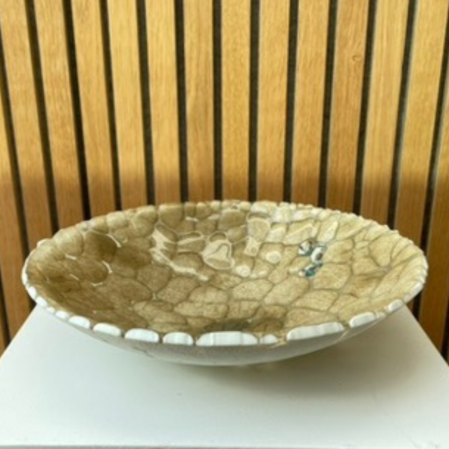 Unika glasskål 2. Fransk vanille/turkis