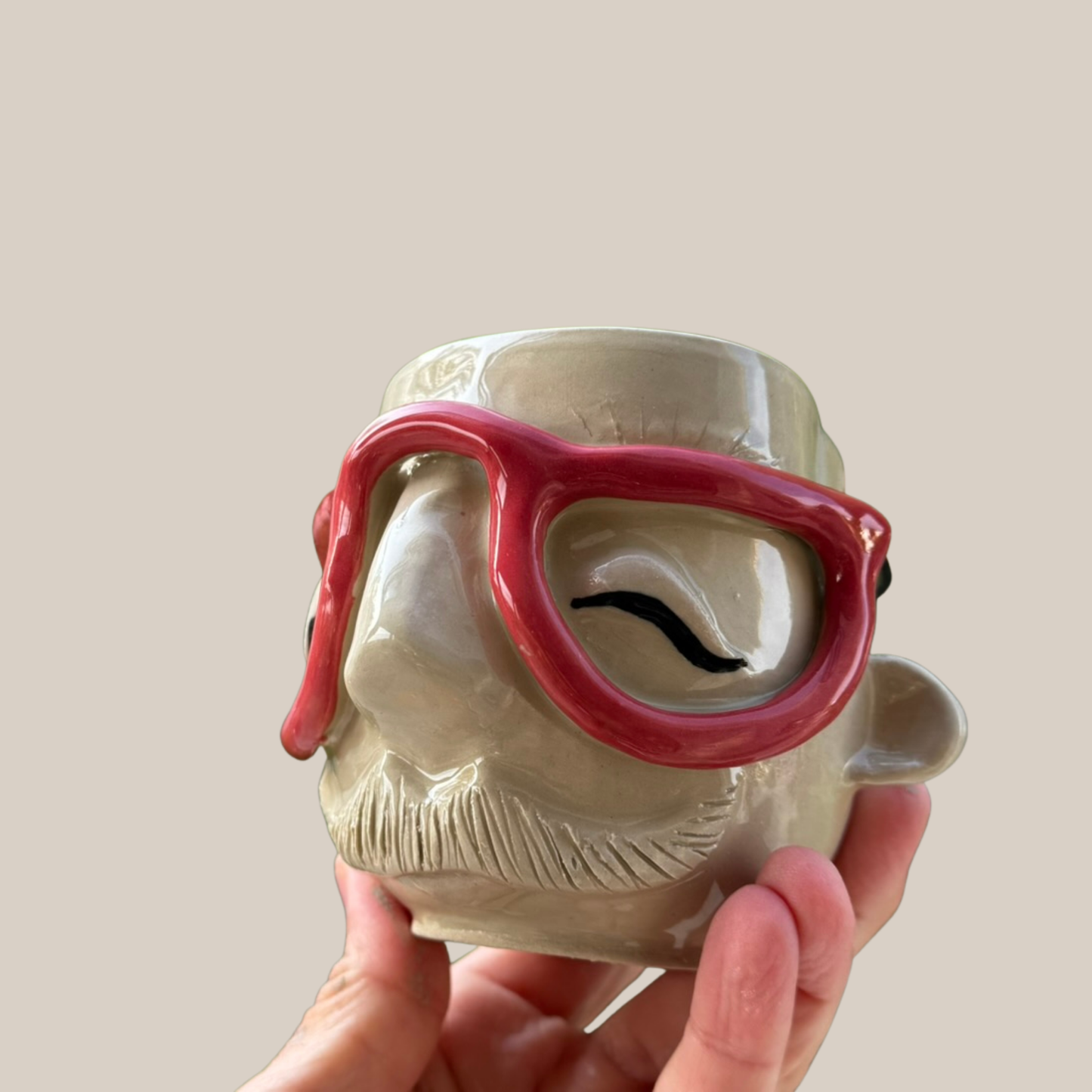 Kiki Moustache kop 178 - Rød brille