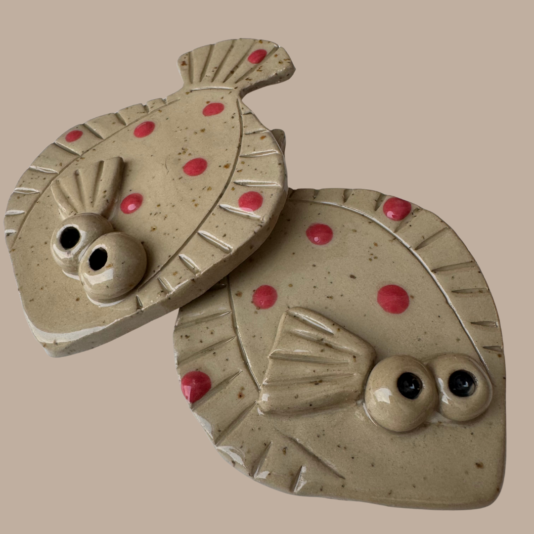 Keramik figur-fladfisk-lys