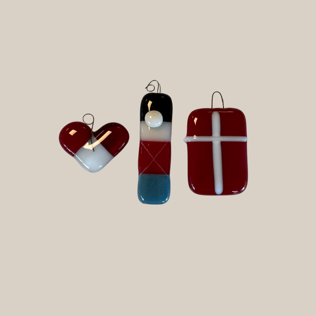 Ophæng - 3 små jul. assorteret