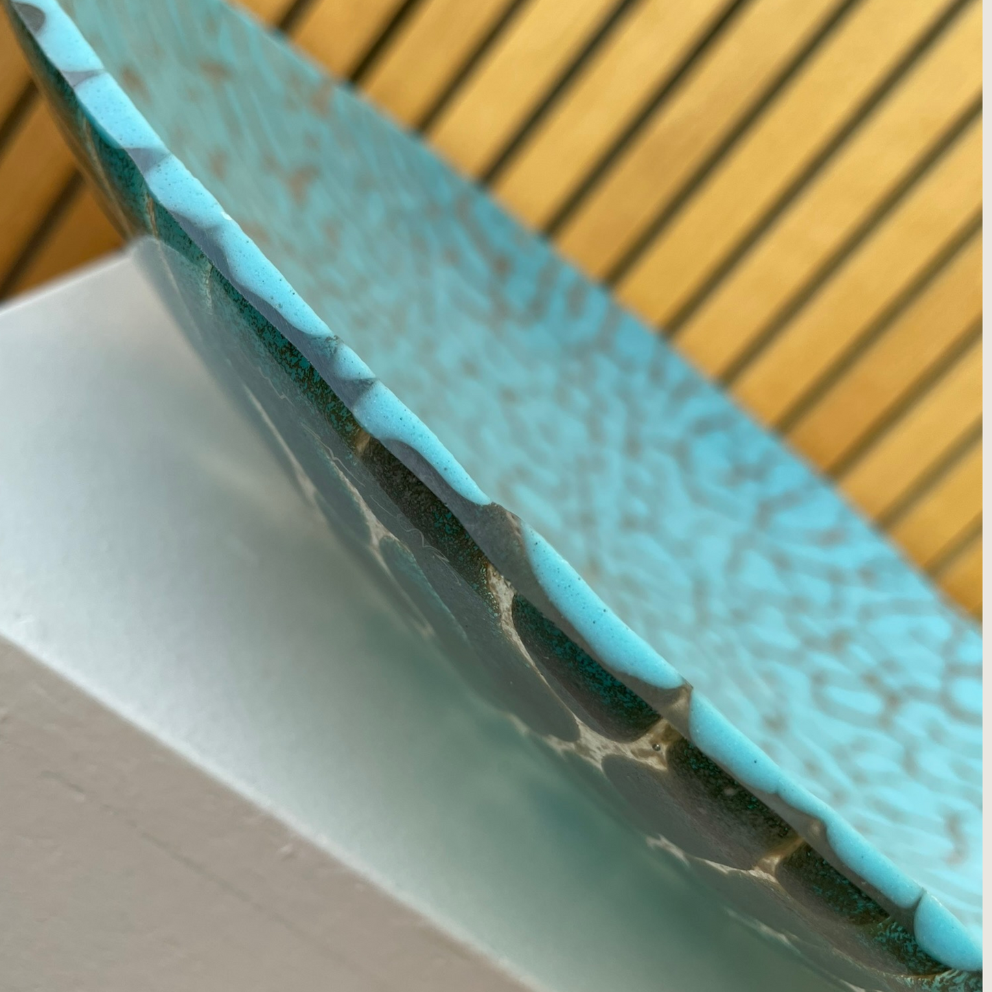 Unika glasskål 11. turkis /fransk vanille