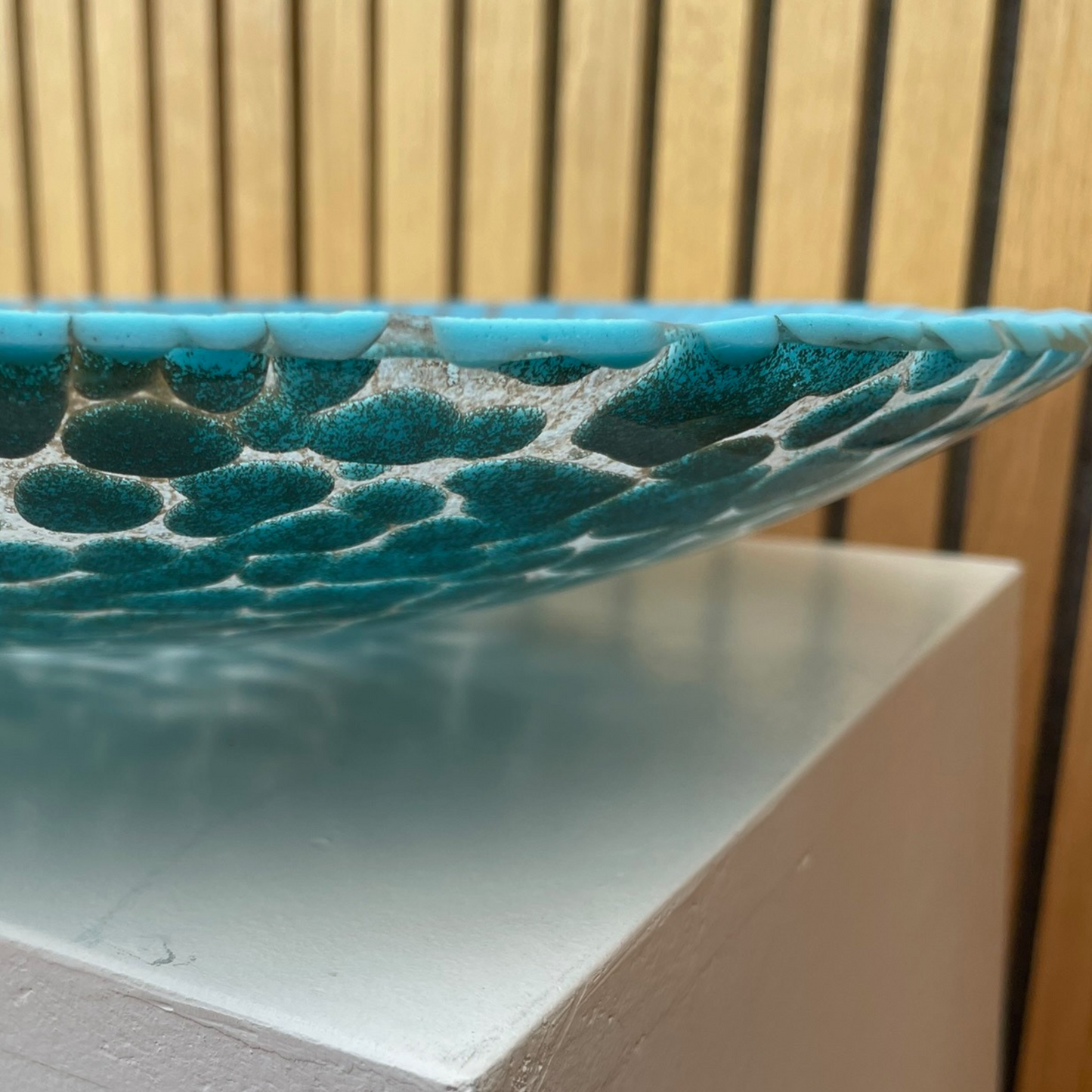 Unika glasskål 11. turkis /fransk vanille