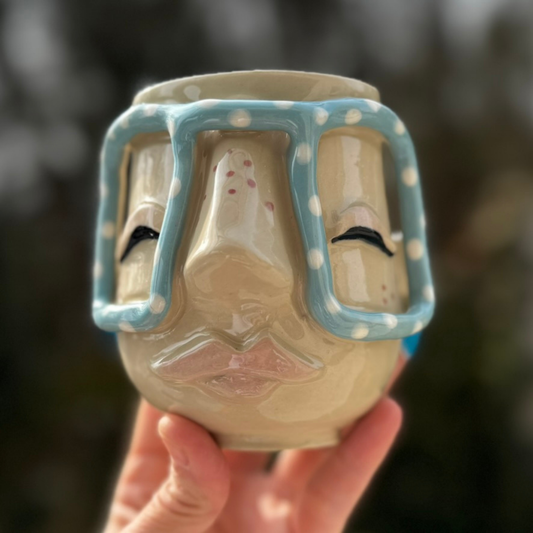 Morsdags Kiki -Turkis prikket brille