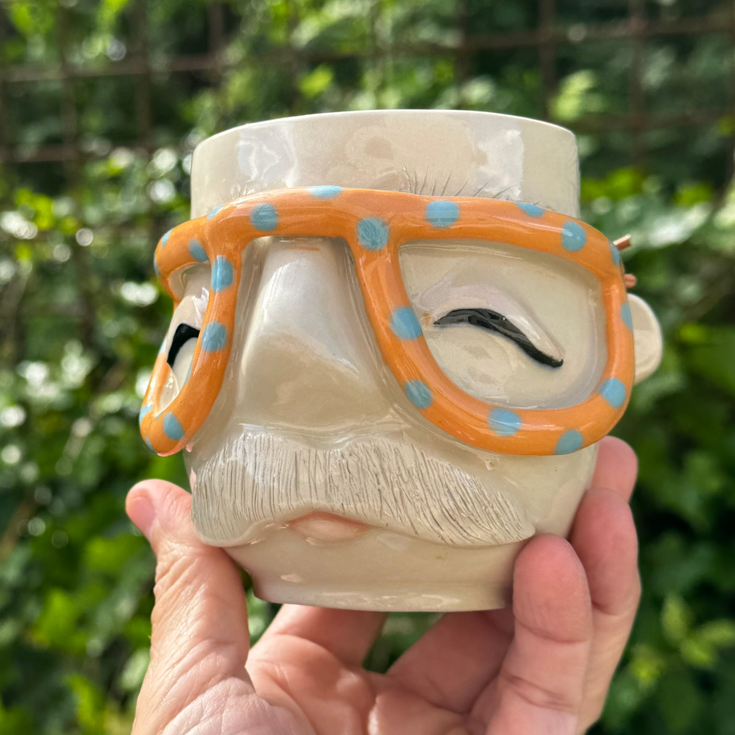 Kiki Moustache kop 187- Orange brille