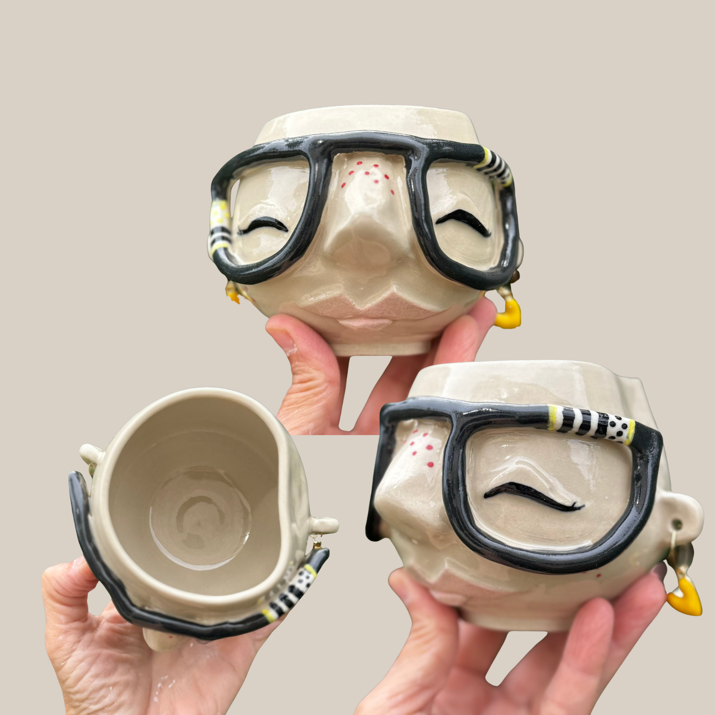 Kiki kop 222 - Sort brille.