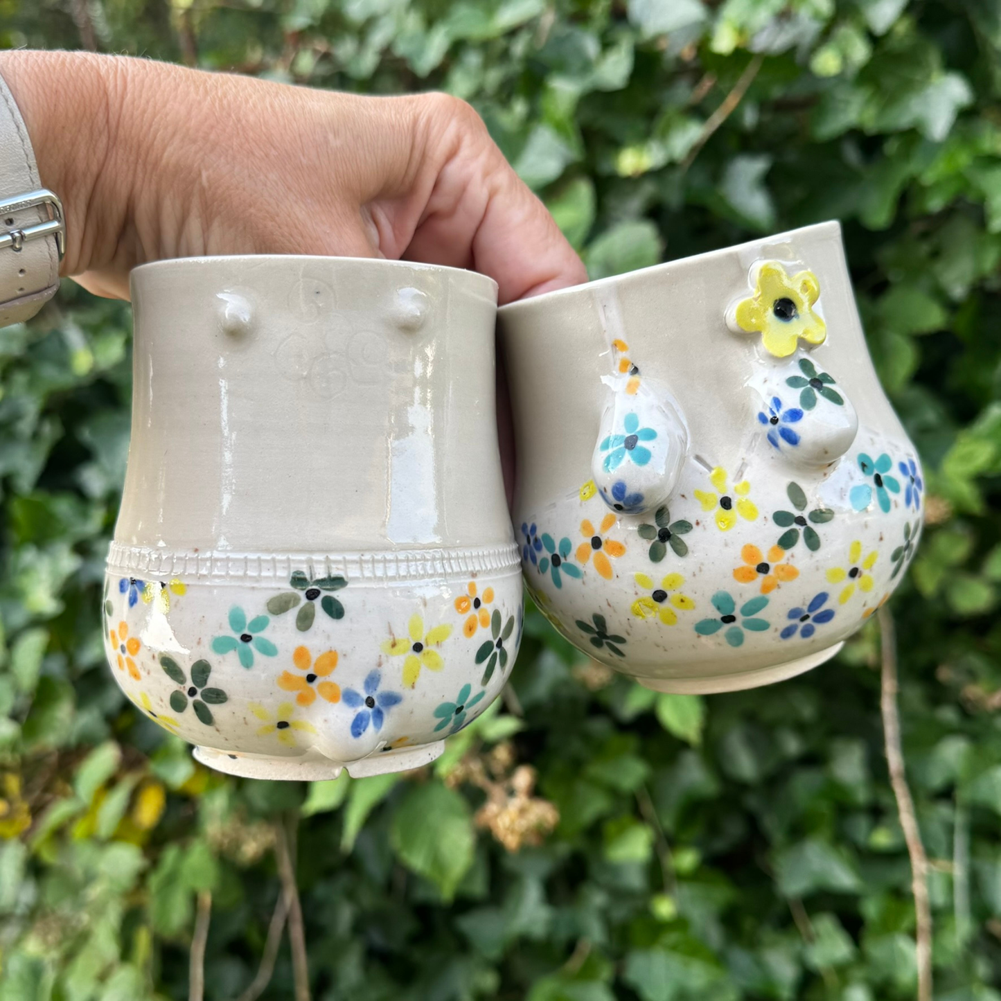 PAR 24- HR & FRU i hvid med blomster