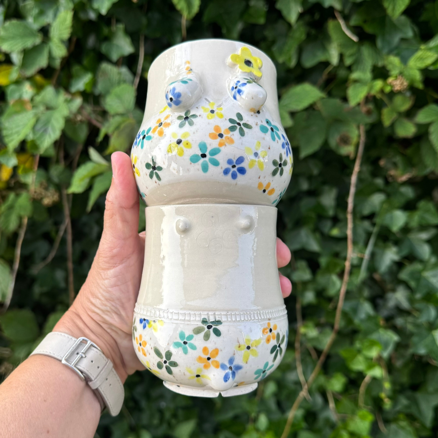 PAR 24- HR & FRU i hvid med blomster