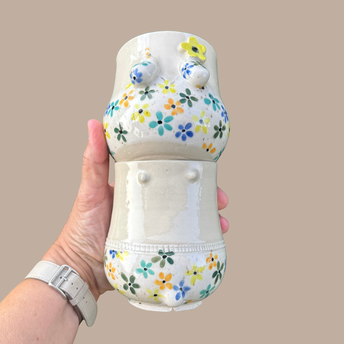 PAR 24- HR & FRU i hvid med blomster