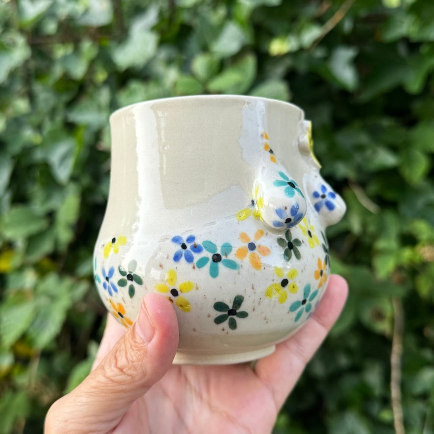 PAR 24- HR & FRU i hvid med blomster