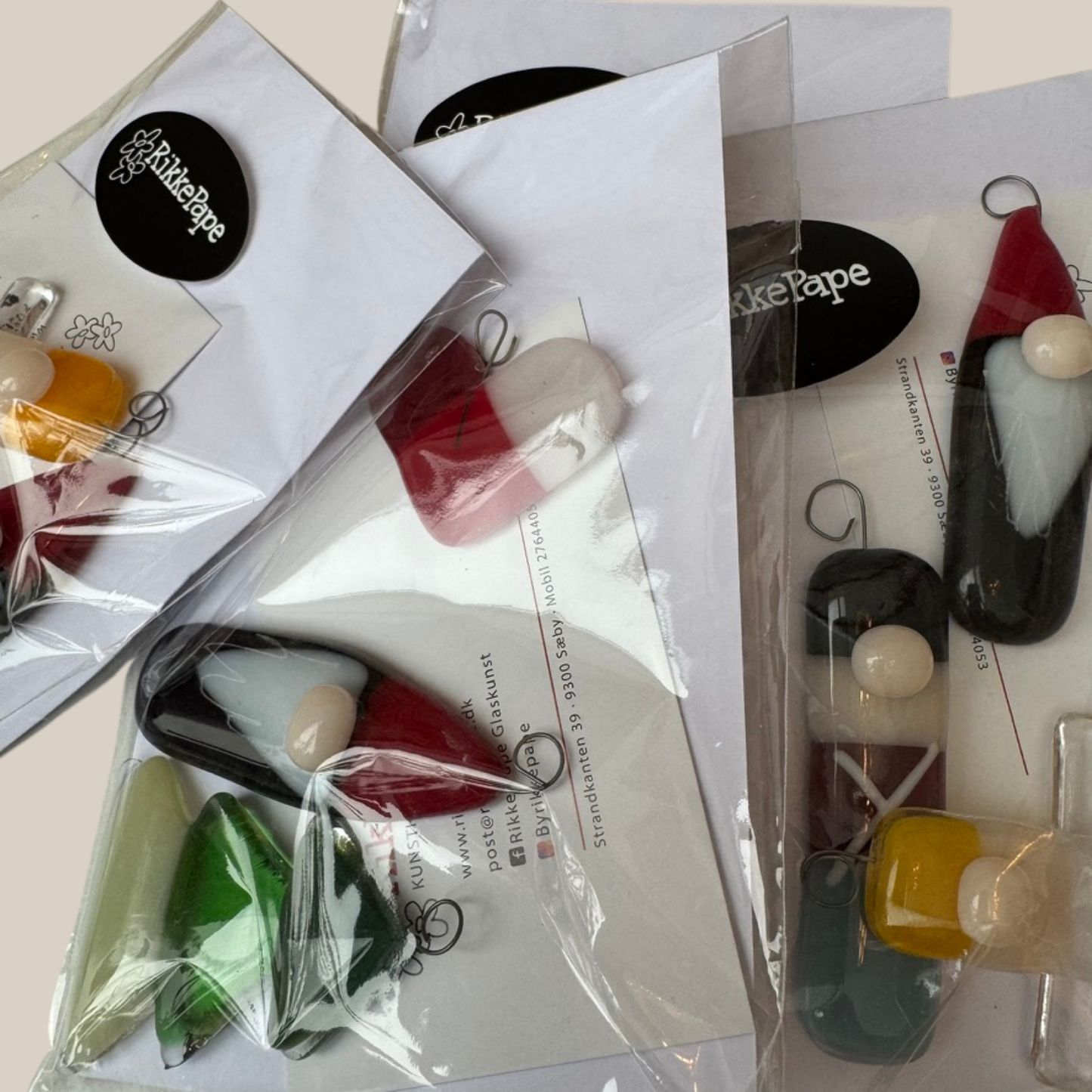 Ophæng -  sæt af 3 små ass.