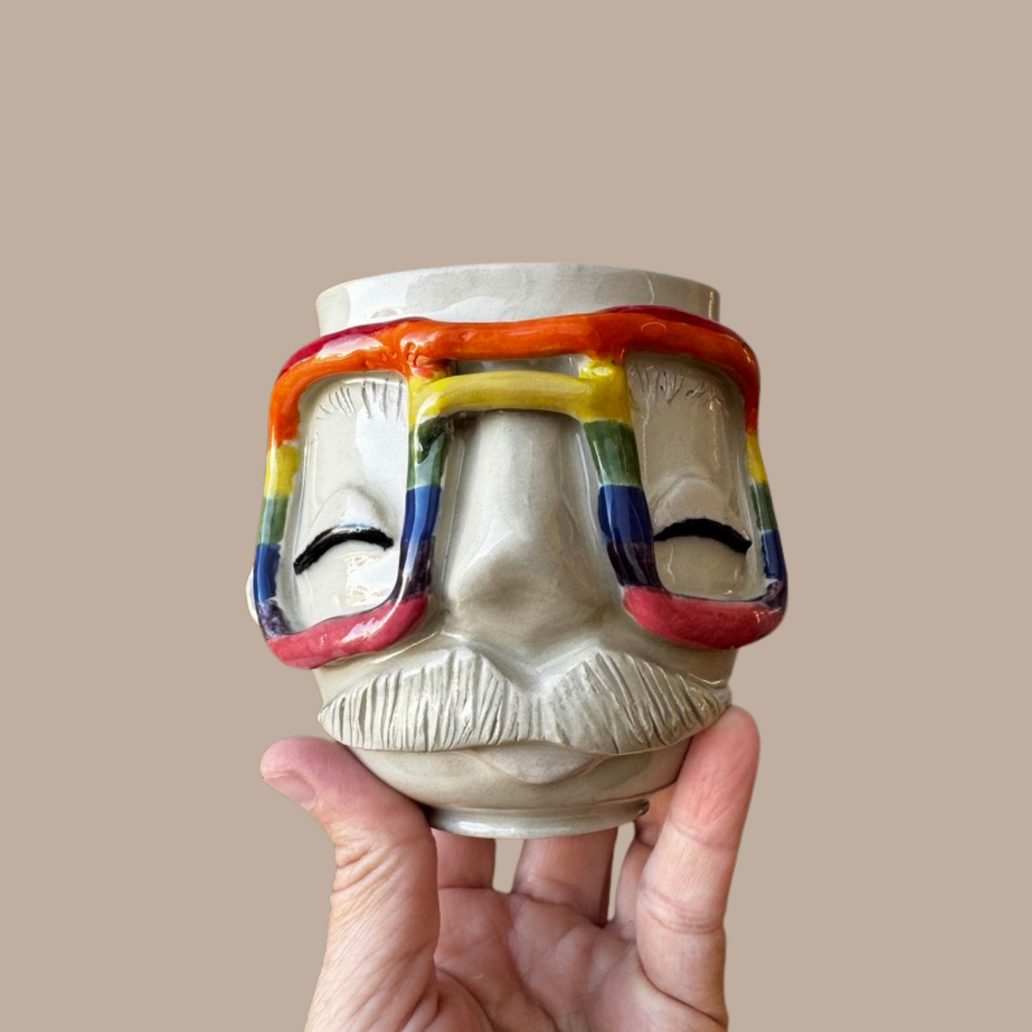 Kiki Moustache kop 143 - Regnbuebrille