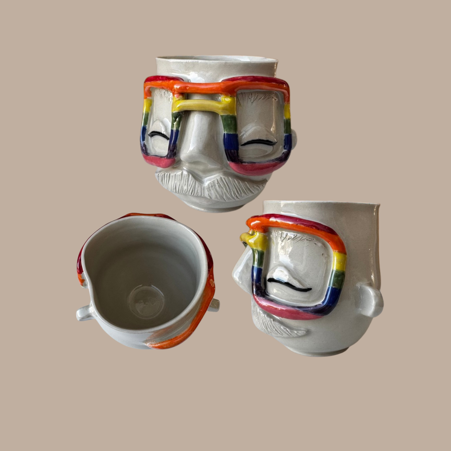 Kiki Moustache kop 143 - Regnbuebrille