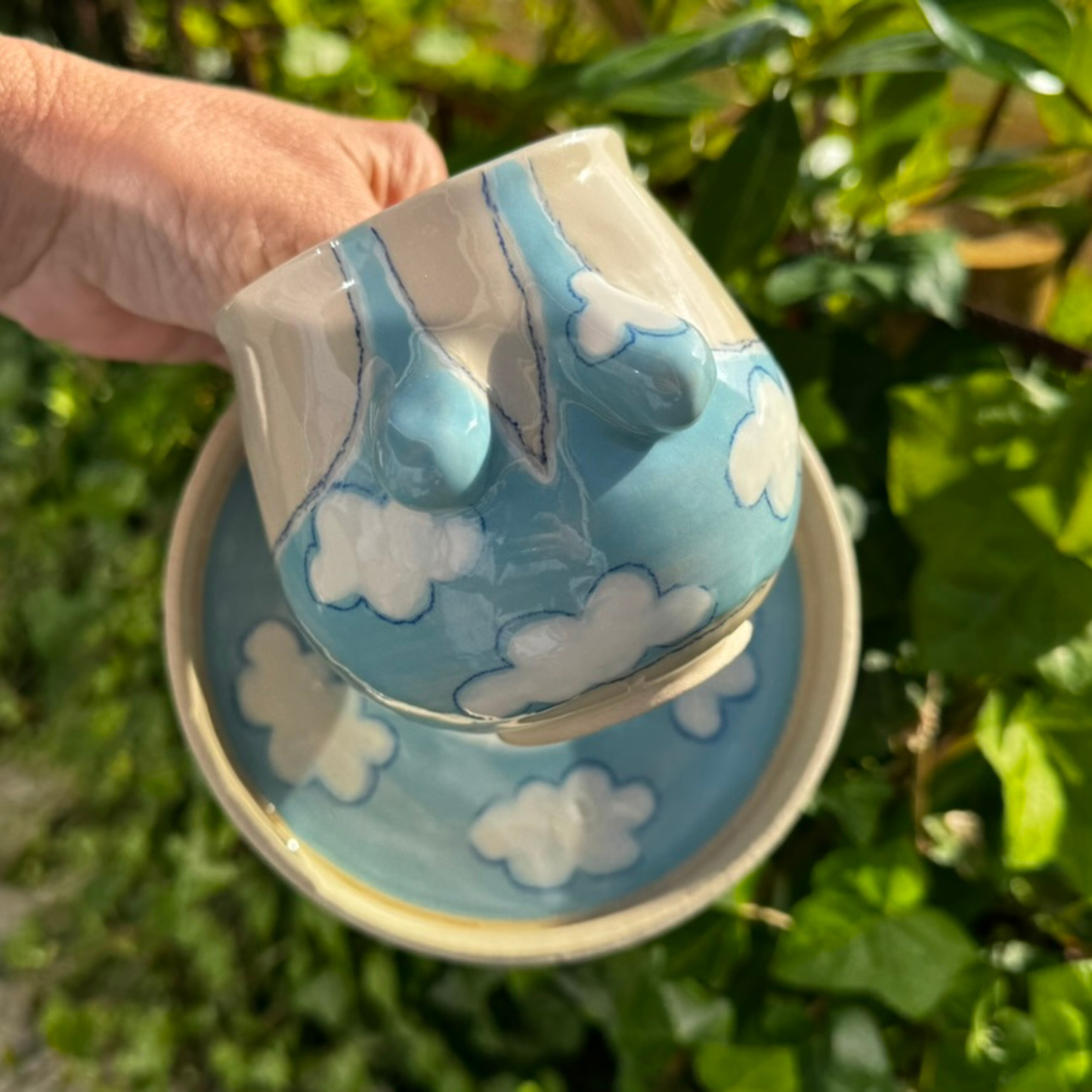 Sæt med sommerkrop kop og tallerken- SKY