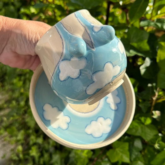 Sæt med sommerkrop kop og tallerken- SKY