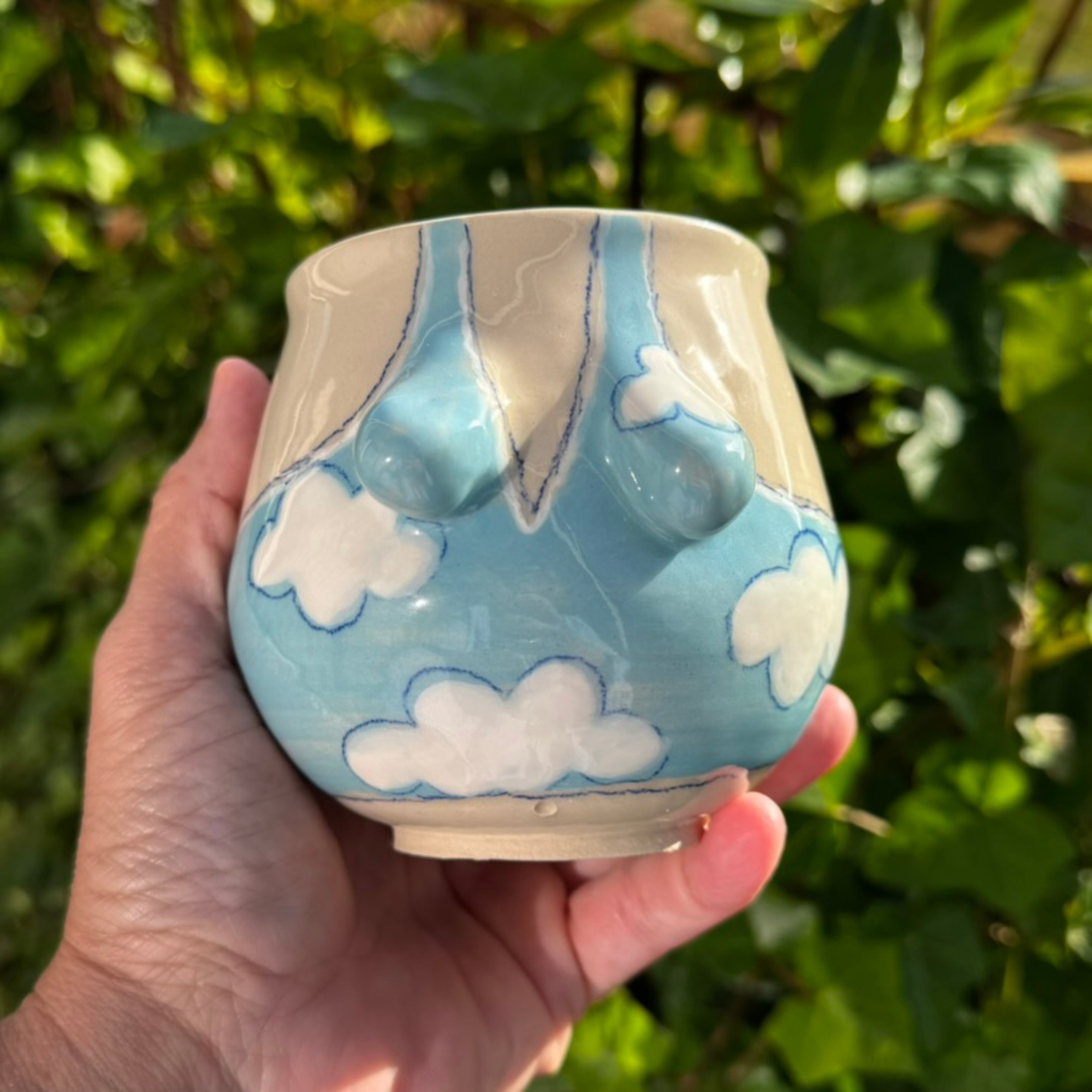 Sæt med sommerkrop kop og tallerken- SKY