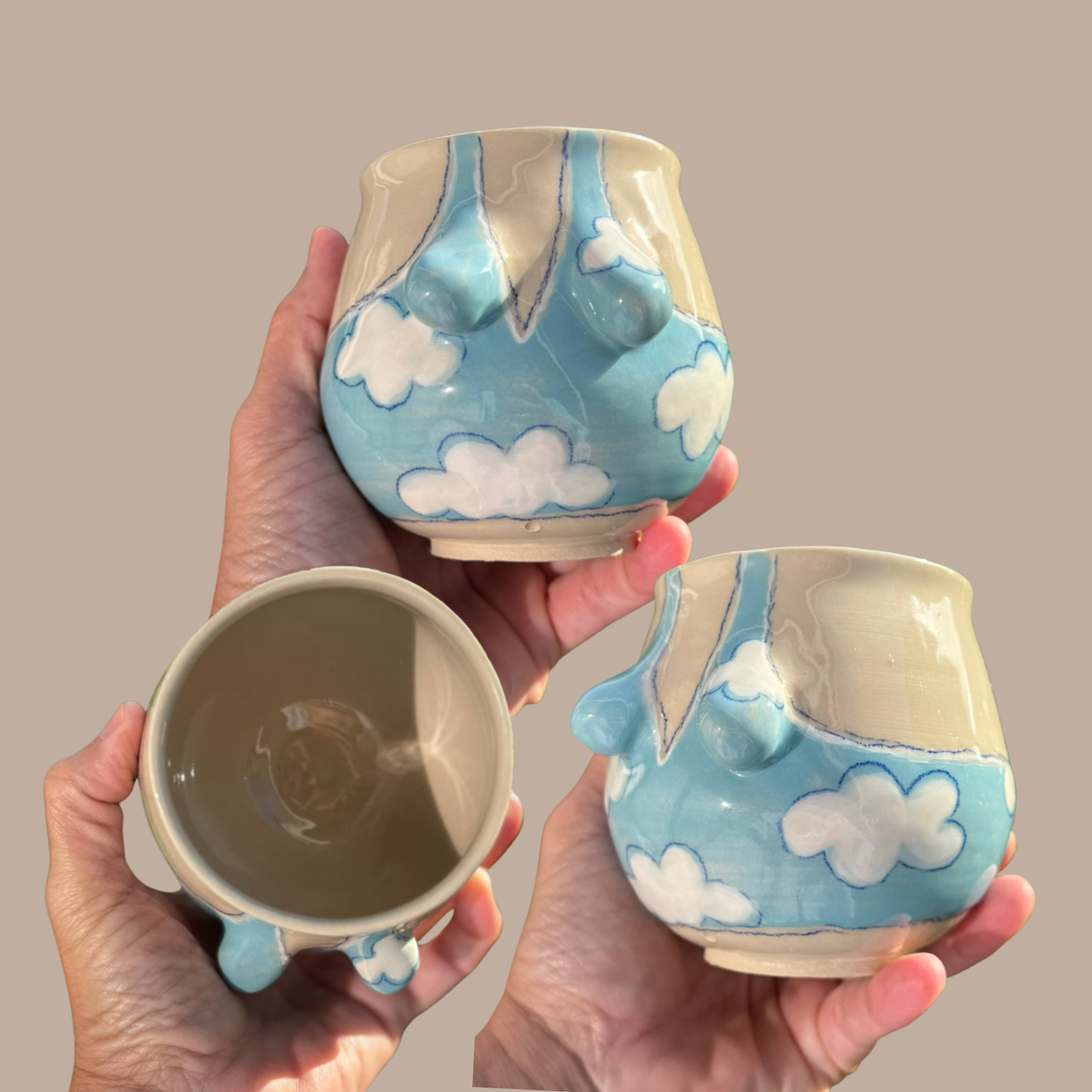 Sæt med sommerkrop kop og tallerken- SKY