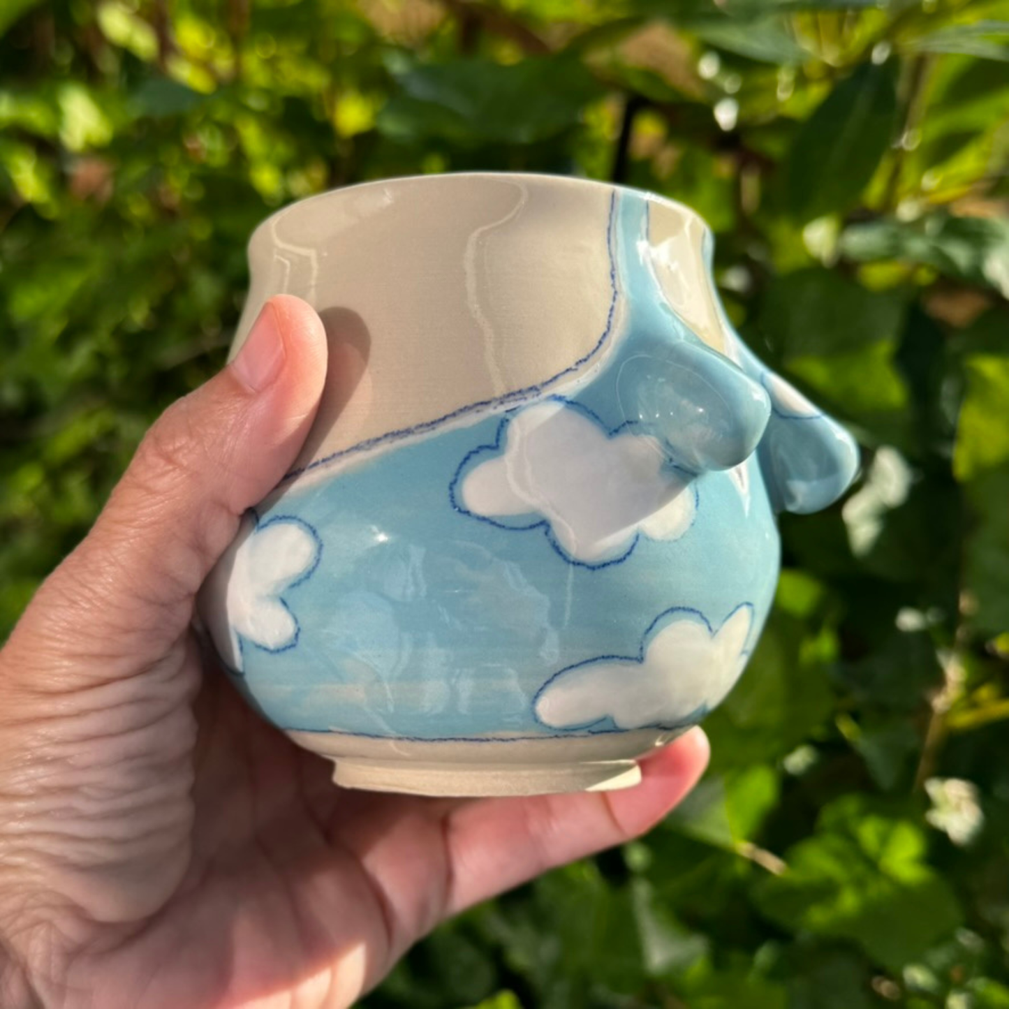 Sæt med sommerkrop kop og tallerken- SKY