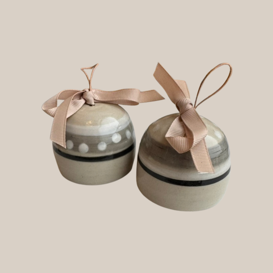 Klokker - 2 stk. m. beige sæt 2