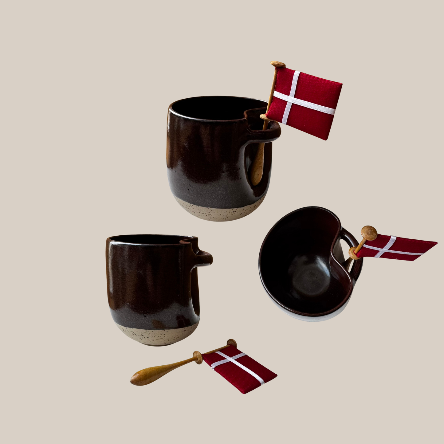 Flagkop nr. 9. Rødbrun
