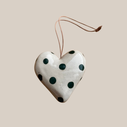 Hjerte - grøn prik