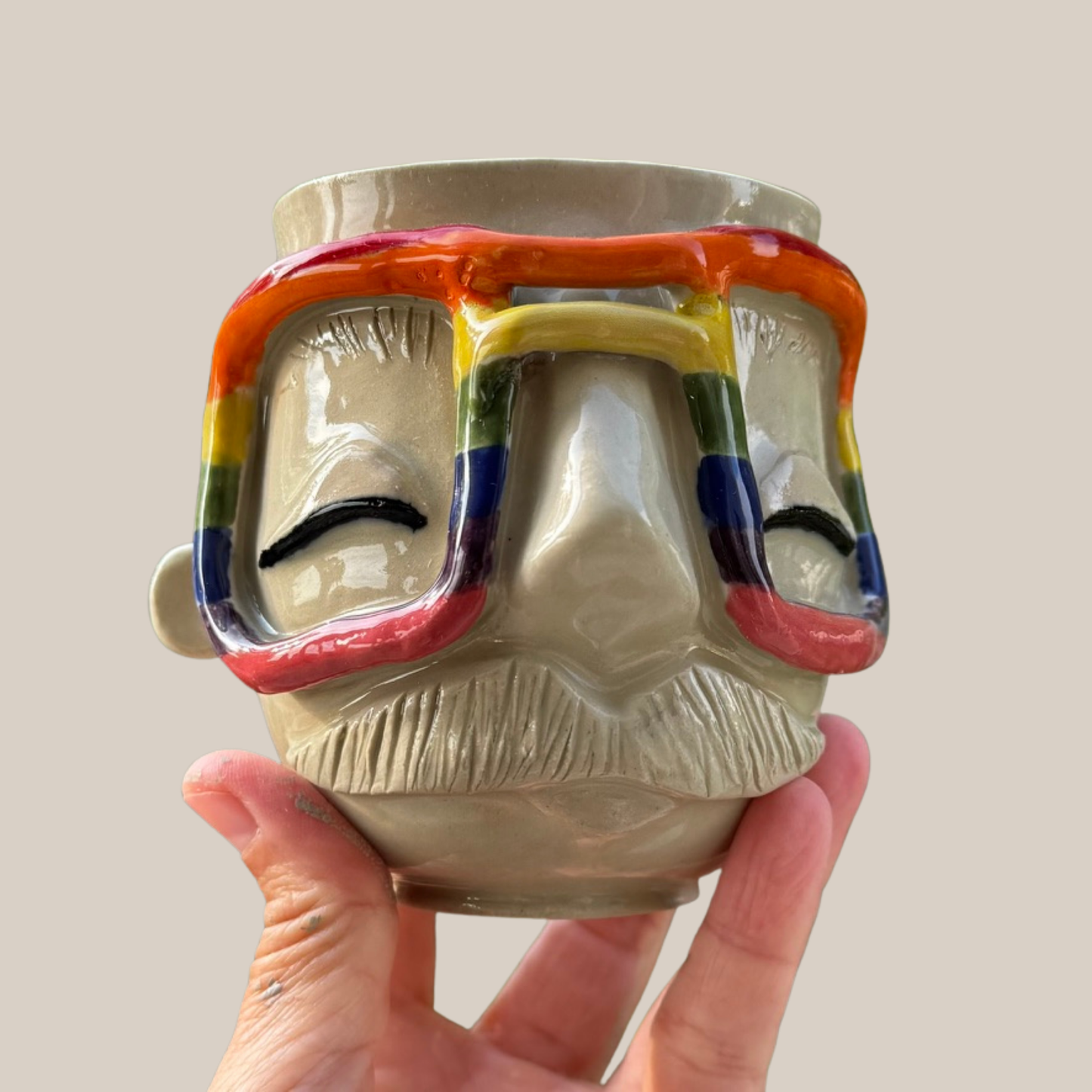 Kiki Moustache kop 143 - Regnbuebrille
