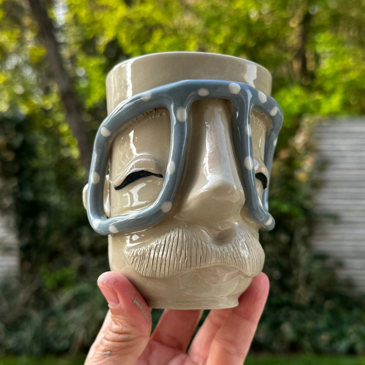 Kiki Moustache kop 177- Grå prikket brille