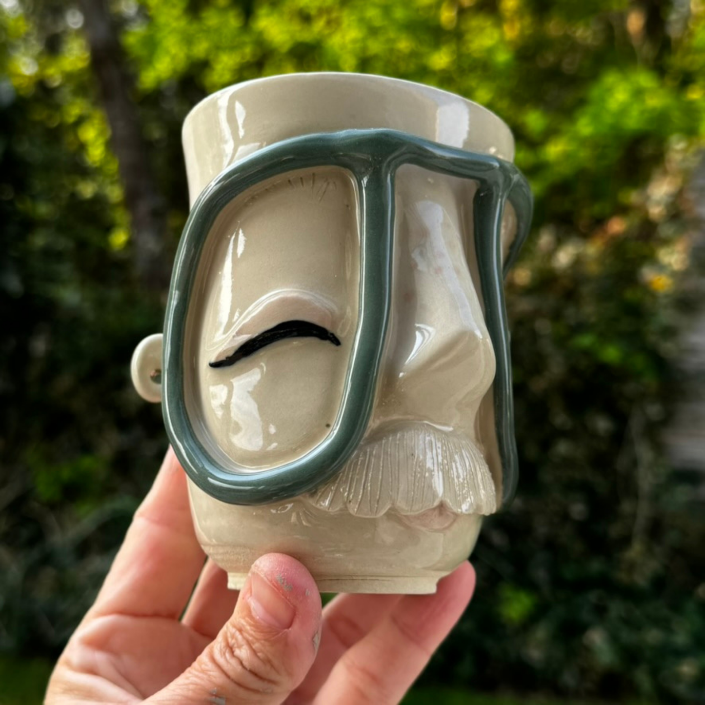 Kiki Moustache kop 181 - mørkegrøn brille UDEN tekst