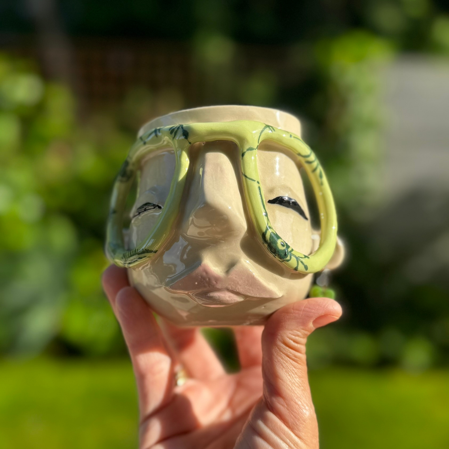 Kiki kop 200 - Grøn mønstret brille