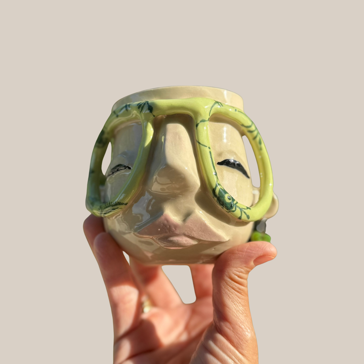 Kiki kop 200 - Grøn mønstret brille