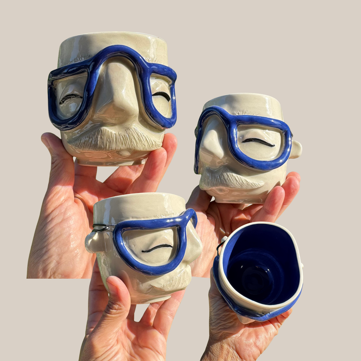 Kiki Moustache kop 195- Blå brille