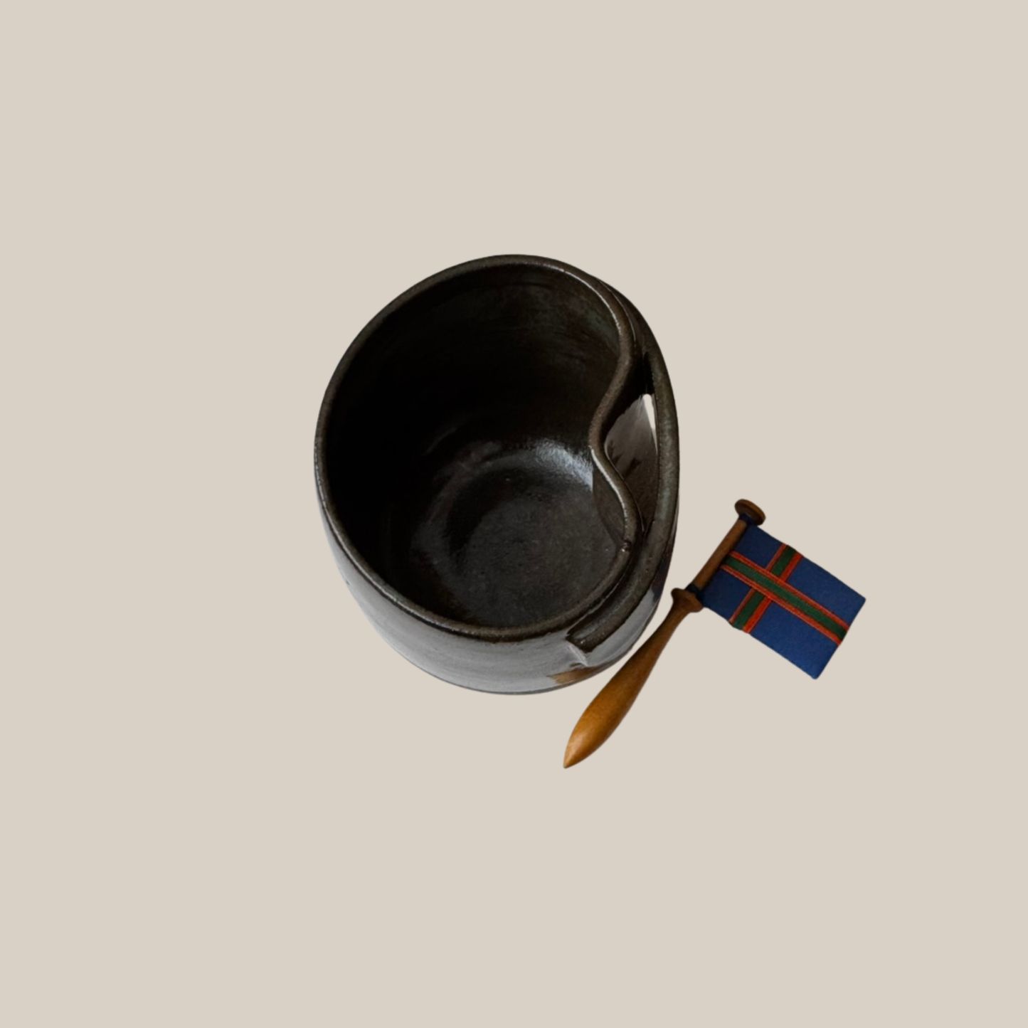 Flagkop nr. 4 - gråblå med Vendelbrog