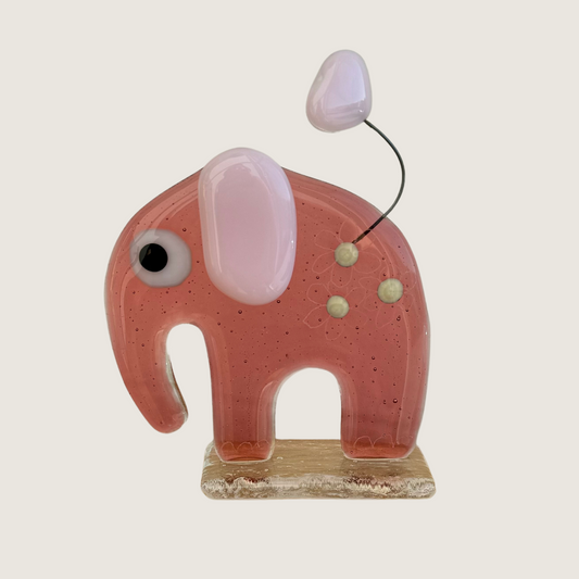 Elefant Transp. pink med rosa
