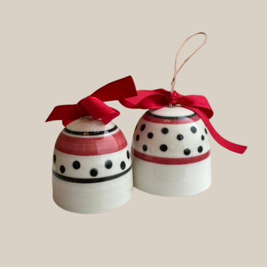 Klokker - 2 stk. m. rød. sæt nr. 3