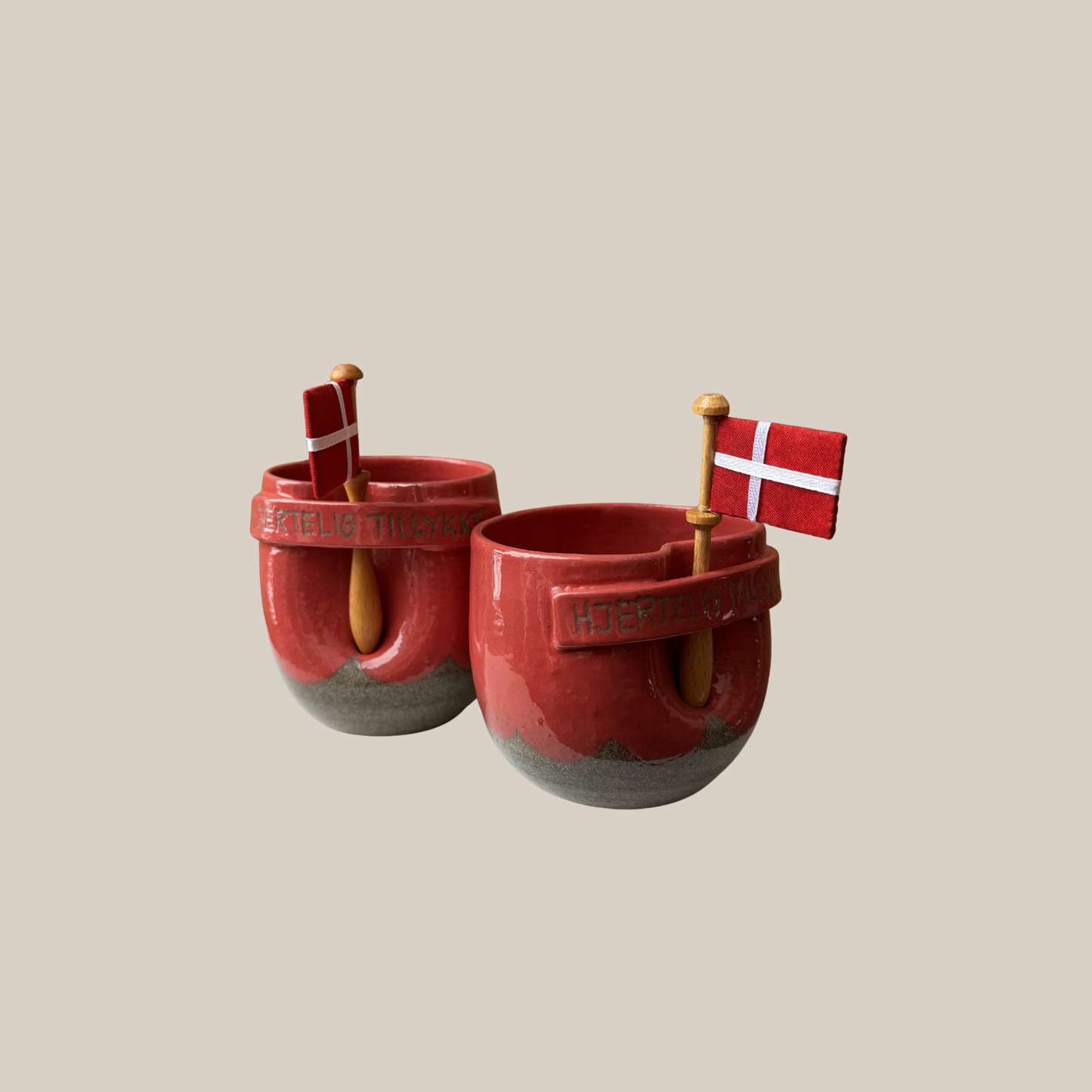 Rød med tekst nummer 1