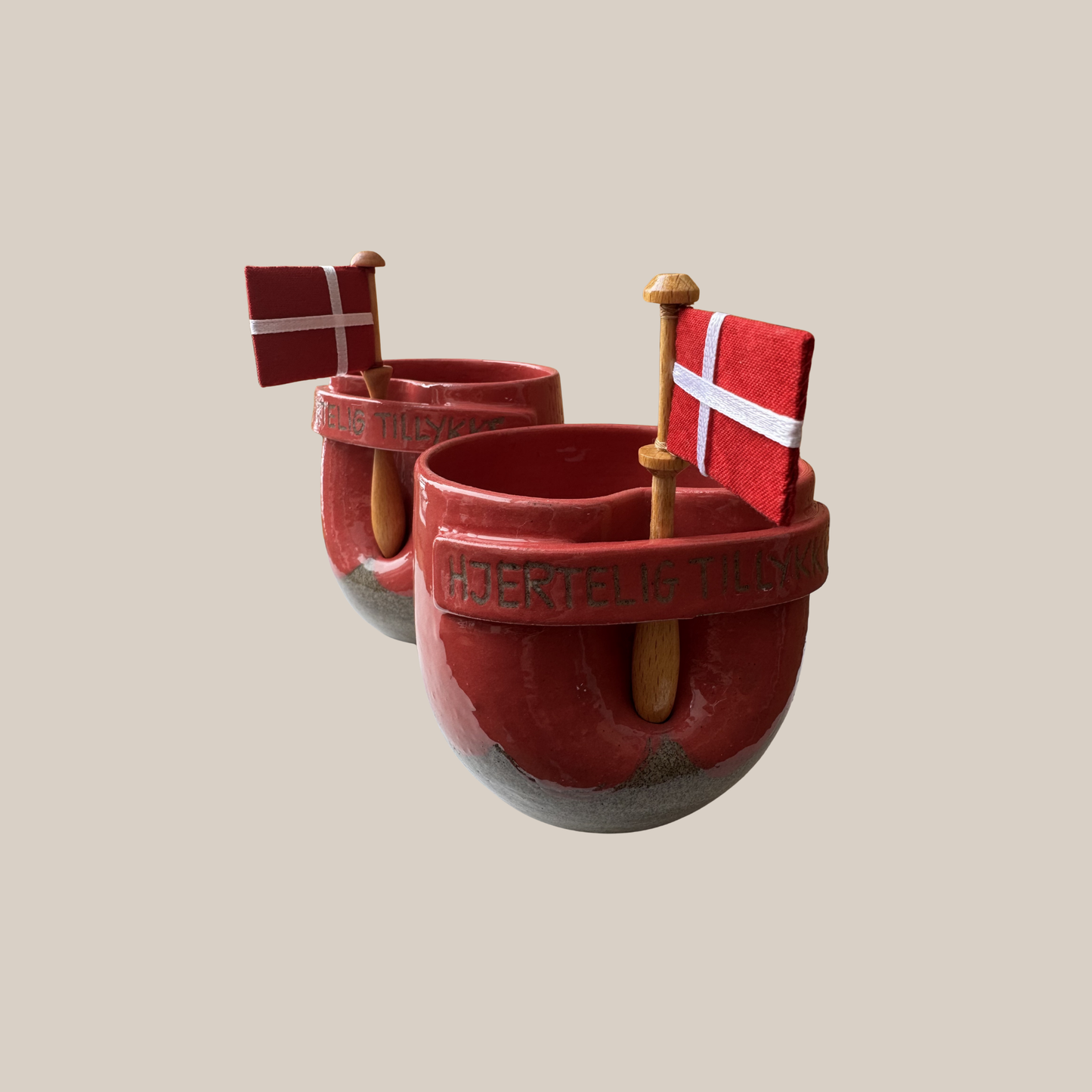 Rød med tekst nummer 1